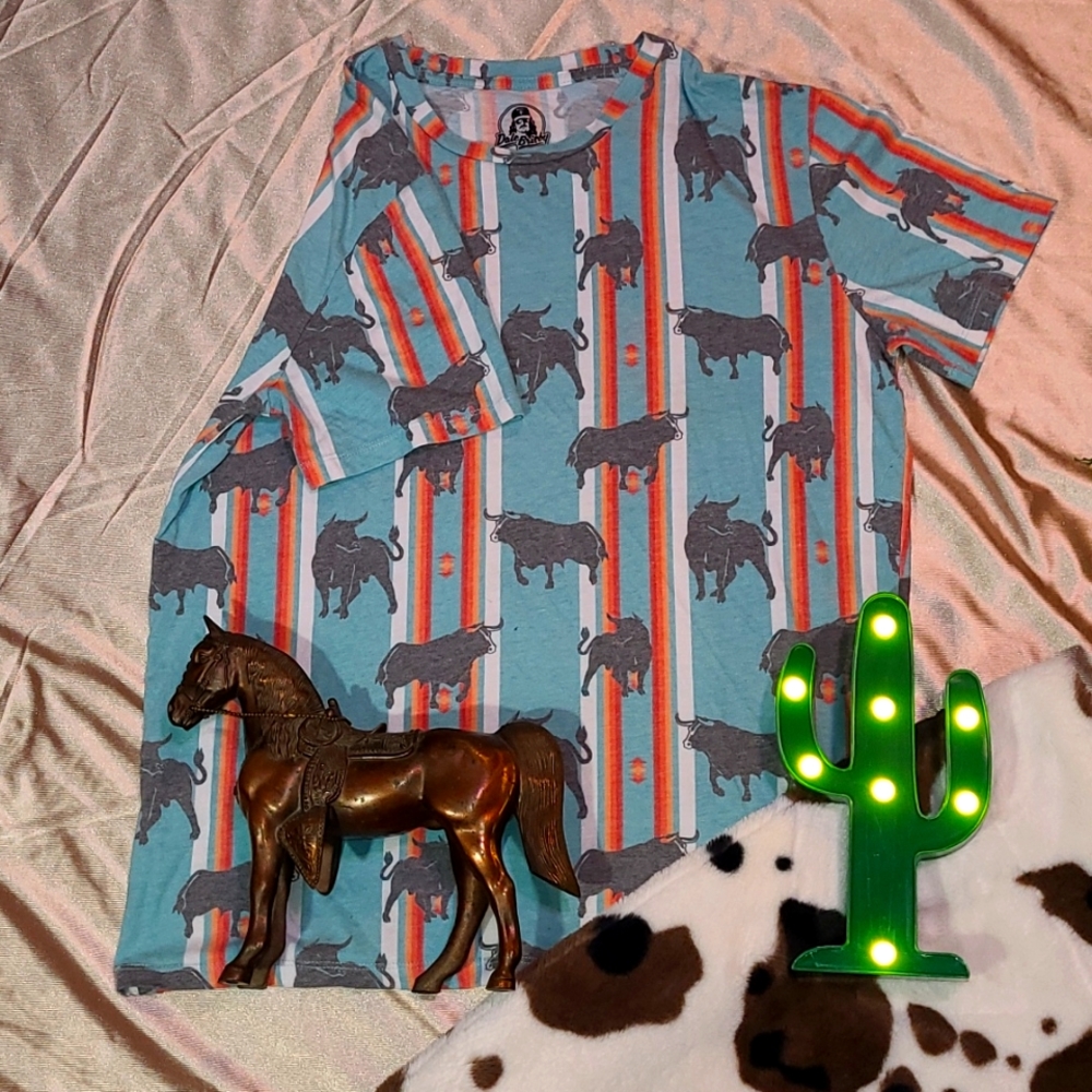 T Shirt Bull Print
